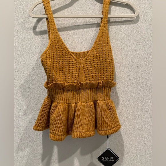 Zaful Tops - 039 Zaful Peplum Knitted Tank
